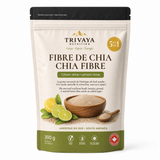 Sachet de Fibre de Chia 5 en 1 Trivaya, saveur Citron-lime, 300 g, vu de face